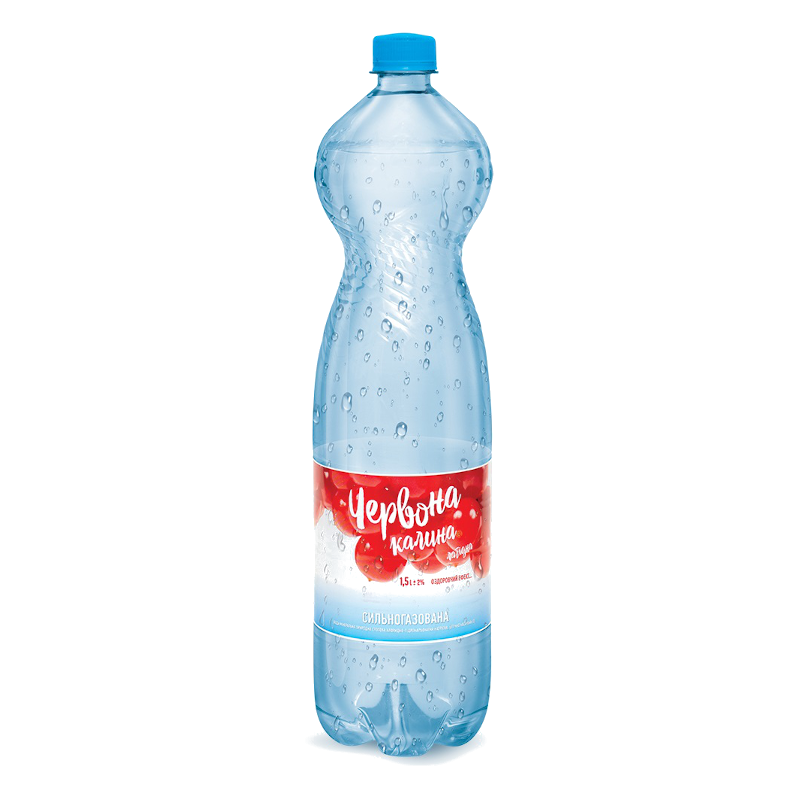 Вода мінеральна ЧЕРВОНА КАЛИНА, сильногазована, 1,5л